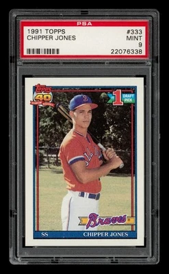 Topps 1991: #333 Chipper Jones PSA 9 como nuevo Foto 1 de 3