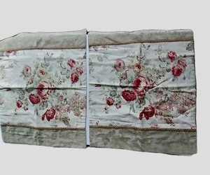 WAVERLY 2 französische viktorianische Kissenbezüge Blumen Rose Floral Shabby Baumwolle 21x24 - Bild 1 von 19