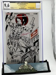 Spider-Man/Deadpool #1 CGC 9.6 JSA SS Sketch Edition signiert von Rob Liefeld 2016 - Bild 1 von 3