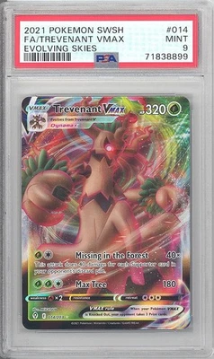 PSA 9 - Pokemon Card - Evolving Skies 014/203 - TREVENANT XMAX (Full Art) - MINT - Image 1 of 2