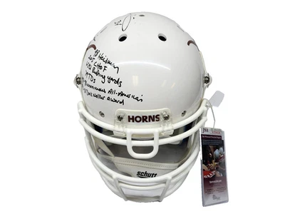 Ricky Williams Signed Texas Longhorns Full Size Helmet + InscriptionBeckett JSA - Image 1 of 4