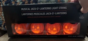 Neu - Halloween Kürbis musikalische animierte Lichterkette - 8 Lichter - Monster Mash - Bild 1 von 13