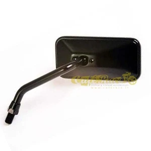 Specchio nero universale gambo corto lato sinistro cafe racer scambler - Picture 1 of 1