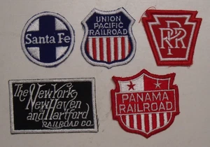 5 Vintage Collector's Railroad Patches - Santa Fe, Union Pacific, Panama, Etc. - Picture 1 of 2