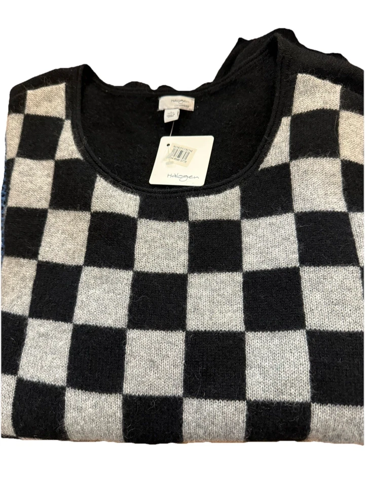 Halogen 100% Cashmere Sweater Womens Size Large Black Pullover Crewneck New - Image 1 of 1