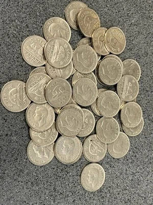 ONE Roll of 40 1937 Canadian Five (5) Cents - Image 1 of 4