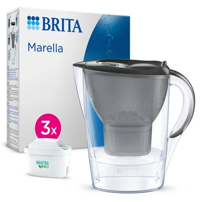 BRITA Marella Water Filter Jug Graphite 2.4L + 1x MAXTRA PRO All-in-1 Cartridges - Image 1 of 4