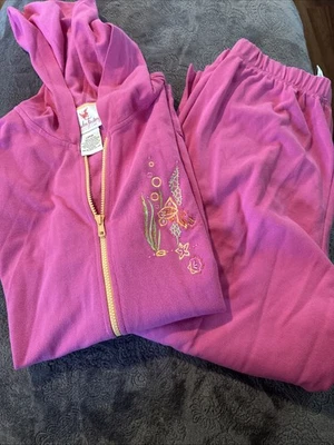 QUACKER FACTORY Sudadera Rosa Con Capucha Adornada Manga Corta Verano y Pantalones L Foto 1 de 4