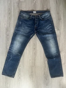 Blu jeans EDWIN mod ED-75 uomo 36x32 denim cimosato. 100% cotone. Japanese jeans - Imagen 1 de 18