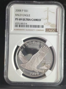 2008 P $1 Bald Eagle PF 69 6925148-014 - Picture 1 of 2