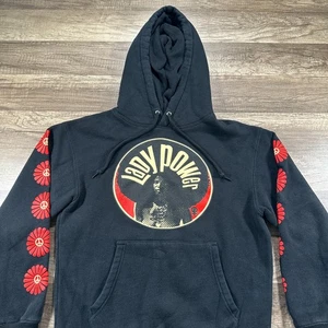 Obey Propaganda Women's Pullover Hoodie Size XS Black Floral Y2K - Picture 1 of 13