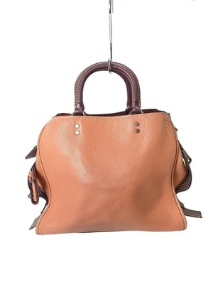 COACH Rogue 38124 Bolso de Hombro Bolso de Mano Cuero Guijarro Naranja Foto 1 de 4