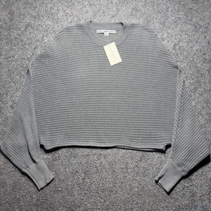 Nuevo con etiquetas Suéter Hyfve Para Mujer L Gris Tejido Recortado Manga Larga - Imagen 1 de 7
