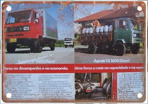 Vintage Agrale from Brasil Auto Ad Reproduction Retro Look Metal Sign A1360 - Picture 1 of 2