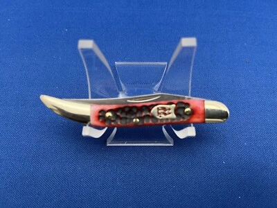 "Navaja de bolsillo Kissing Crane Cutlery Red Bone Mini palillo de dientes Texas 3"" cerrada" Foto 1 de 4