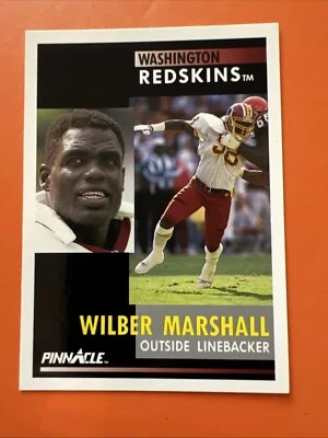 1991 Pinnacle Wilber Marshall Washington Redskins #261 - Image 1 of 2