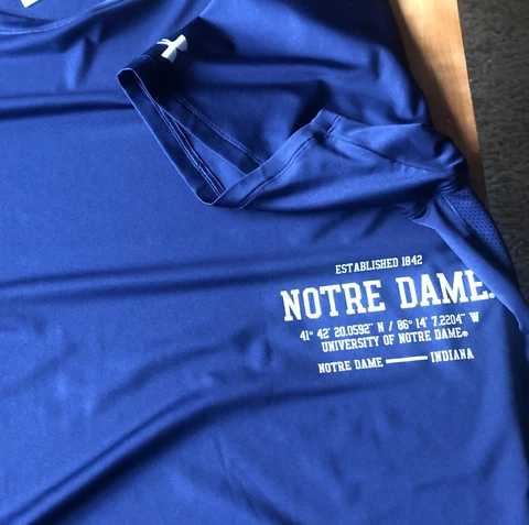 Notre Dame Men’s Blue Training Shirt 3XL UA Cover