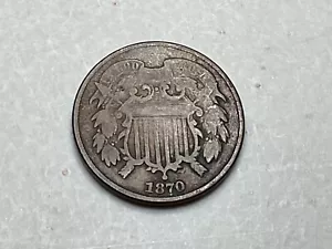 1870 Two-Cent Piece, ungraded w/free shipping - Picture 1 of 2