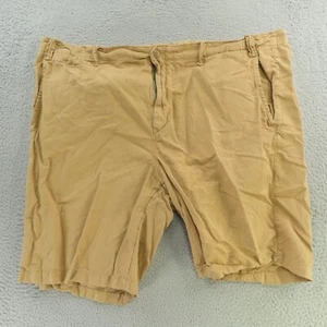 Ralph Lauren Polo Shorts Mens 40 Brown Flat Front Chino Golf Linen Blend - Picture 1 of 11
