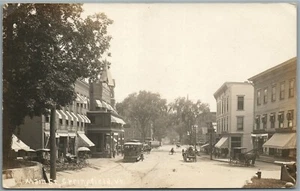 SPRINGFIELD VT MAIN STREET ANTIKE ECHTFOTO-POSTKARTE RPPC - Bild 1 von 2