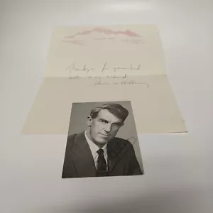 SIGNED Sir Edmond Hillary Photo + Letter from WIFE-Mountain Climber Mt. Everest - Picture 1 of 5