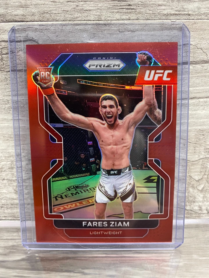 2022 Panini Prizm UFC Red Prizm /299 Fares Ziam #143 Rookie RC MINT - Image 1 of 2