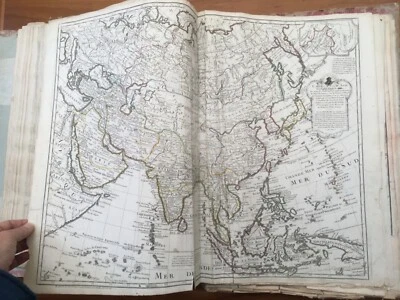 Guillaume Delisle , ca 1740s , hand colored Etchings, World Maps Bound atlas - Image 1 of 4