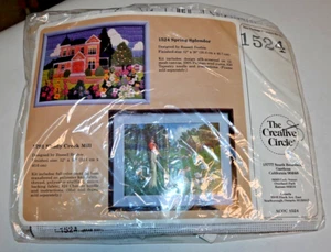 Kit de bordado The Creative Circle Crewel Spring Splendor 12 x 16 Nuevo de Lote Antiguo - Imagen 1 de 4
