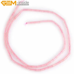 2x4mm Natural Column Tube Spacer Beads Cylinder Stone For Jewelry Making 15" - Picture 1 of 86