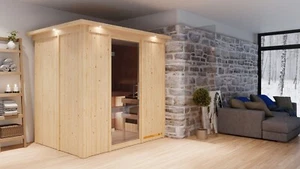 Sauna Saunakabine Heimsauna Innensauna Bodin verschiedene Varianten Karibu - Bild 1 von 72