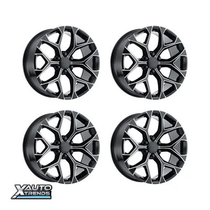 Performance Replicas PR176 Gloss Black Milled 20X9 6X139.7 24mm (Set of 4) - Picture 1 of 1