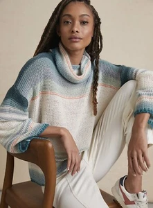 Anthropologie Courtney Ombre Cowl Neck Sweater Large NWT - Picture 1 of 10