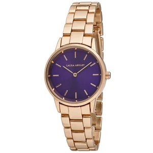 Laura Ashley Women's 32mm Sunray Dial Matte and Shiny Link Bracelet Watch - Picture 1 of 7