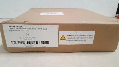 SIGNATURE HARDWARE LAVATORY FAUCET SPOUT SOLID BRASS CHROME WE2015-SP-C-LF   - Image 1 of 4