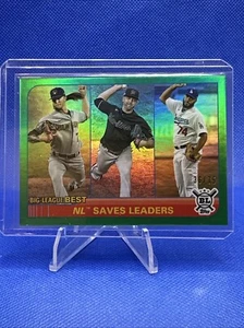 2021 Topps Big League NL Saves Leaders 265 Hader Jansen Green Parallel #’d 36/75 - Picture 1 of 2