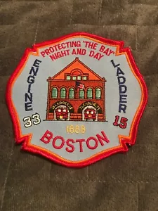 Fire Department Patch - Boston, Mass. Protecting The Bat Night And Day 1888 - Picture 1 of 1