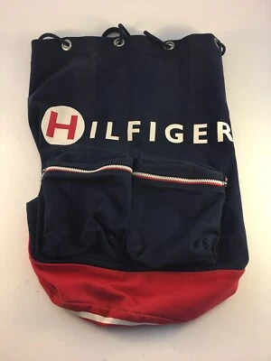 Mochila Bolso de Mano Tommy Hilfiger Vintage con Cordón con Correa para el Hombro LOGOTIPO RARO Foto 1 de 4