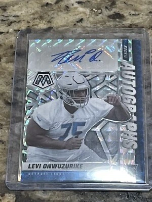 2021 Mosaic Levi Onwuzurike Rookie Autographs Auto #RA-100 Lions K821 - Image 1 of 2