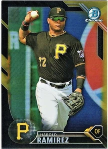 HAROLD RAMIREZ - 2016 BOWMAN CHROME PROSPECTS BLACK & GOLD REFRACTOR RC - Picture 1 of 2