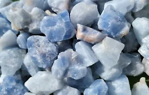 1 lb. LOTE DE CRISTAL DE CALCITA AZUL OCÉANO 1""-3"" Piedras ásperas naturales curación reiki - Imagen 1 de 4