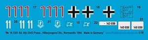 Peddinghaus-Decals 1/16 3351 Sd. Kfz 234/2 Puma , Hitlerjugend Div. Frankreich 1