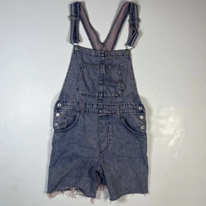 We The Free People Ziggy Shortalls Denim Overalls Women's Size S Pink - Picture 1 of 10