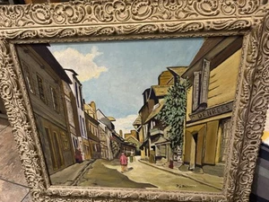 Gerahmtes Gemälde - Europäische Straßenszene Elizabeth Baroni Künstler �� - Bild 1 von 8