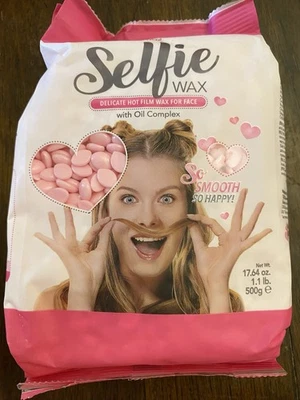 Selfie Delicate Hot Film Wax For Face  1 Pond 1 Ounce Bag !! New  Sealed!  - Image 1 of 2