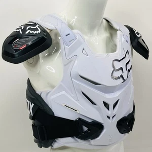 FOX Airframe Pro Jacket CE Chest Guard White & Black Adult Small GREAT CONDITION - Foto 1 di 17