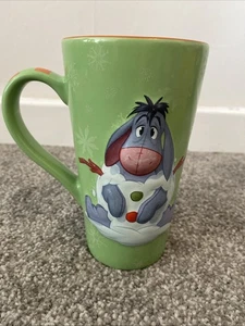 Disney Store Muñeco de Nieve 3D Eeyore Navidad Taza Alta Latte Chocolate Caliente - Imagen 1 de 6