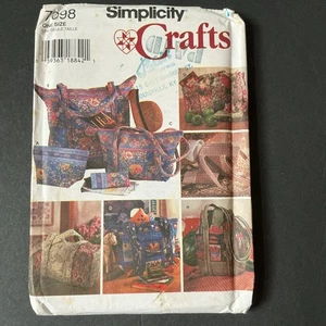 🦋 SIMPLICITY #7098 - HOMBRO ACOLCHADO - BOLSO DE MANO - BOLSO DE LONA - PATRÓN MONEDERO Nuevo - Imagen 1 de 6
