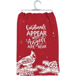 Cardinals Appear When Angels Are Near | Novelty Dish Towel | Primitives by Kathy - Picture 1 of 3