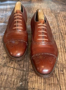 ~George Cleverley~Bespoke Semi brogues UK8 JPN27 US9 Handmade Cork St London - Foto 1 di 7