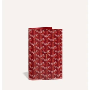GOYARD Paris Grenelle Passport Cover Wallet Red - Picture 1 of 9